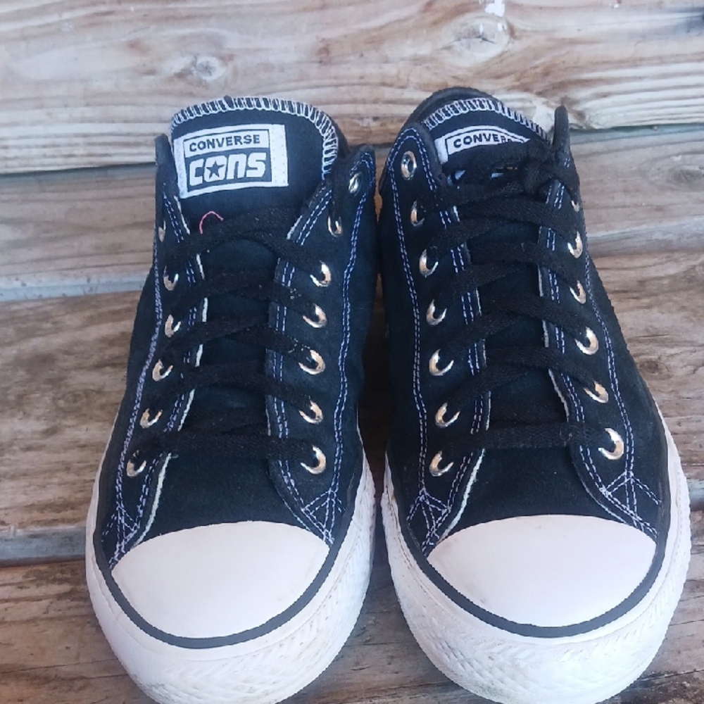 Converse Cons Black and White Canvas Sneakers - Picture 6 of 16